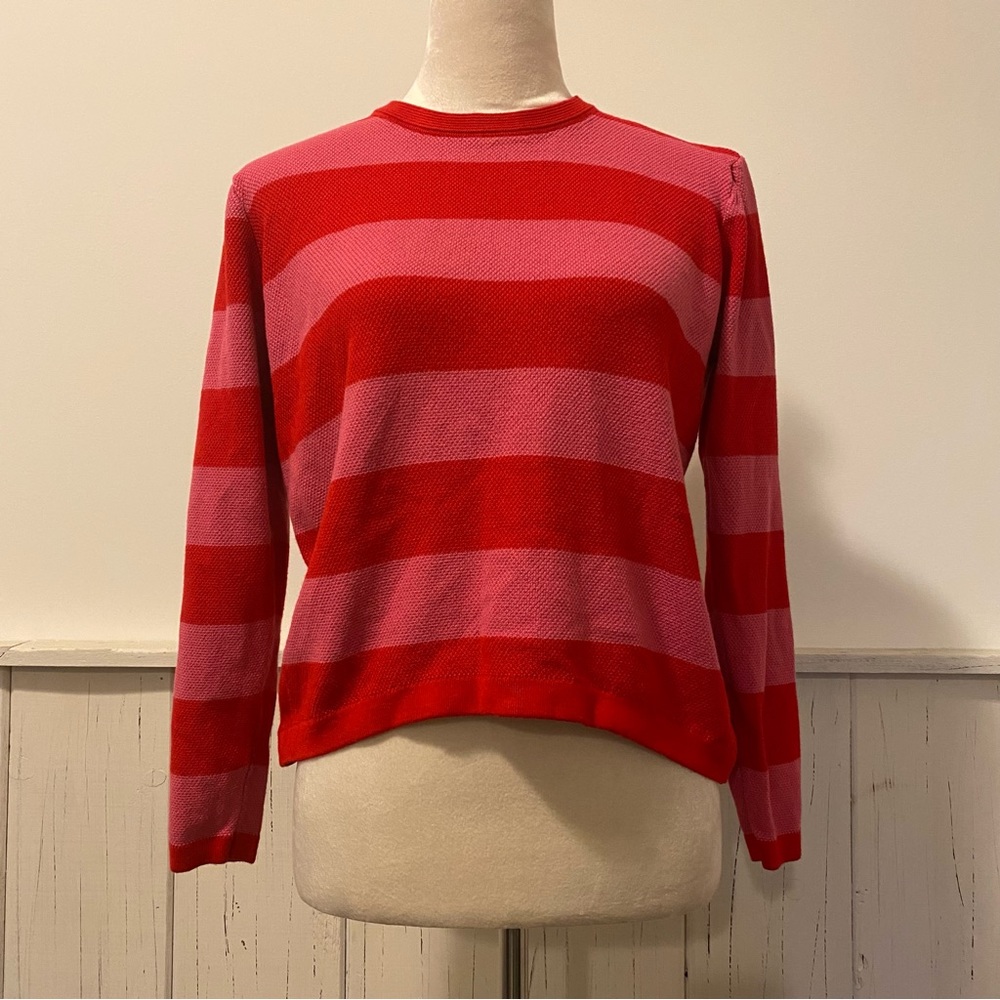 Compañia Fantastica Small Red Pink Striped Sweater